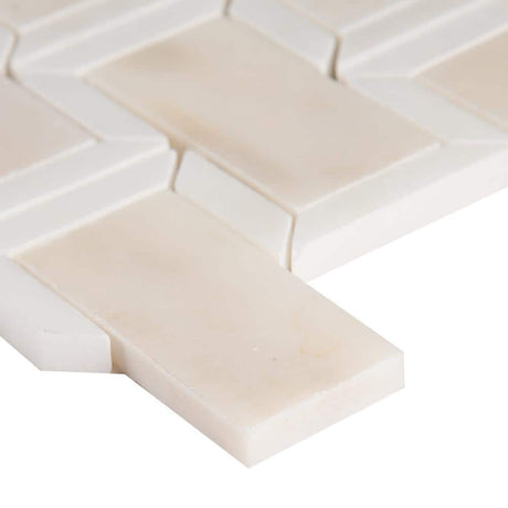 2" X 4" Angora Framework Polished Warm White Subway Joint Mosaic Tile (10SQ FT/CTN) - BUILDMYPLACE