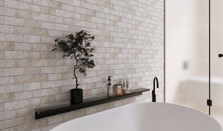 2 X 4 In Brick Ivory Tumbled Travertine Mosaic - BUILDMYPLACE