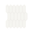 2 X 5 In Picket Soho Canvas White Glossy Glazed Porcelain Mosaic - BUILDMYPLACE