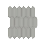 2 X 5 In Picket Soho Cement Chic Glossy Glazed Porcelain Mosaic - BUILDMYPLACE