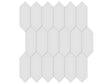 2 X 5 In Picket Soho Gallery Grey Glossy Glazed Porcelain Mosaic - BUILDMYPLACE