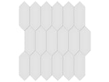 2 X 5 In Picket Soho Gallery Grey Glossy Glazed Porcelain Mosaic - BUILDMYPLACE