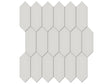 2 X 5 In Picket Soho Halo Grey Glossy Glazed Porcelain Mosaic - BUILDMYPLACE