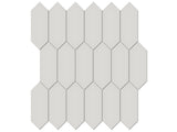2 X 5 In Picket Soho Halo Grey Glossy Glazed Porcelain Mosaic - BUILDMYPLACE
