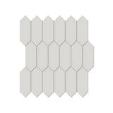 2 X 5 In Picket Soho Halo Grey Matte Glazed Porcelain Mosaic - BUILDMYPLACE