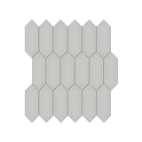 2 X 5 In Picket Soho Loft Grey Glossy Glazed Porcelain Mosaic - BUILDMYPLACE