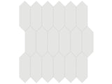 2 X 5 In Picket Soho Vintage Grey Glossy Glazed Porcelain Mosaic - BUILDMYPLACE