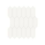 2 x 5 in. Soho Canvas White Picket Matte Glazed Porcelain Mosaic - BUILDMYPLACE