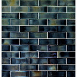 2" X 6" Carbonita Black Glass Subway Brick Wall Mosaic Tile (14.4SQ FT/CTN) - BUILDMYPLACE