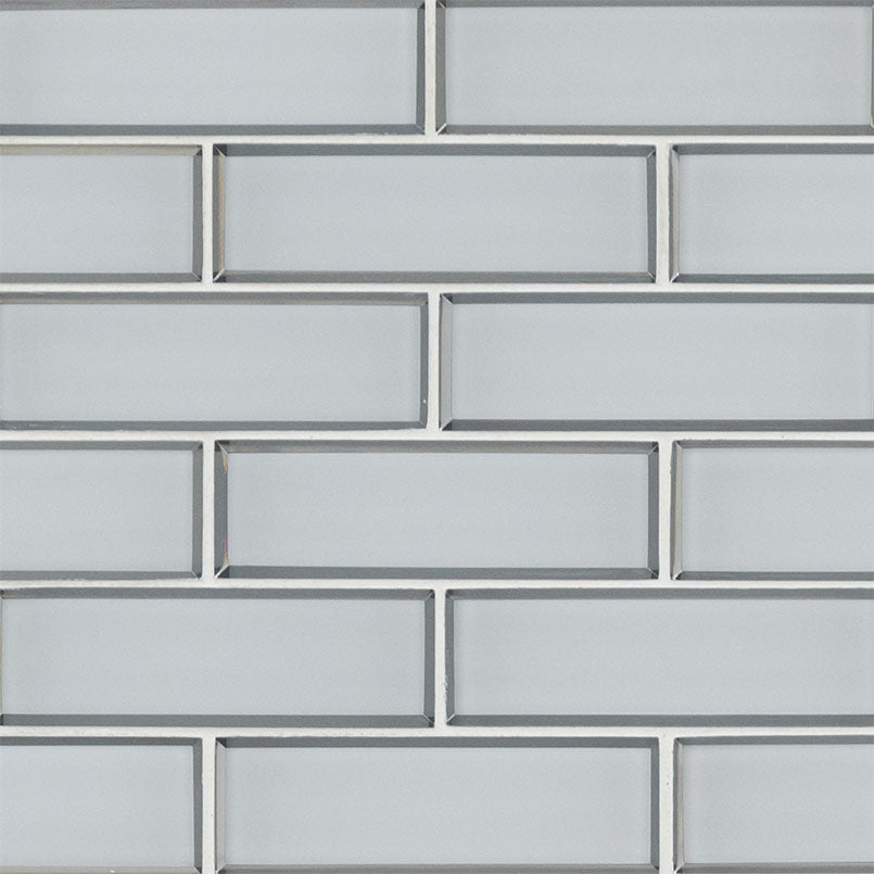 2" X 6" Ice Bevel Subway Glass Mosaic Wall Tile (9.6SQ FT/CTN) - BUILDMYPLACE