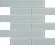 2 X 6 In Brick Element Cloud Light Colors Glass Mosaic - BUILDMYPLACE