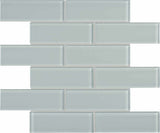 2 X 6 In Brick Element Cloud Light Colors Glass Mosaic - BUILDMYPLACE