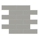 2 X 6 In Brick Soho Cement Chic Glossy Glazed Porcelain Mosaic - BUILDMYPLACE