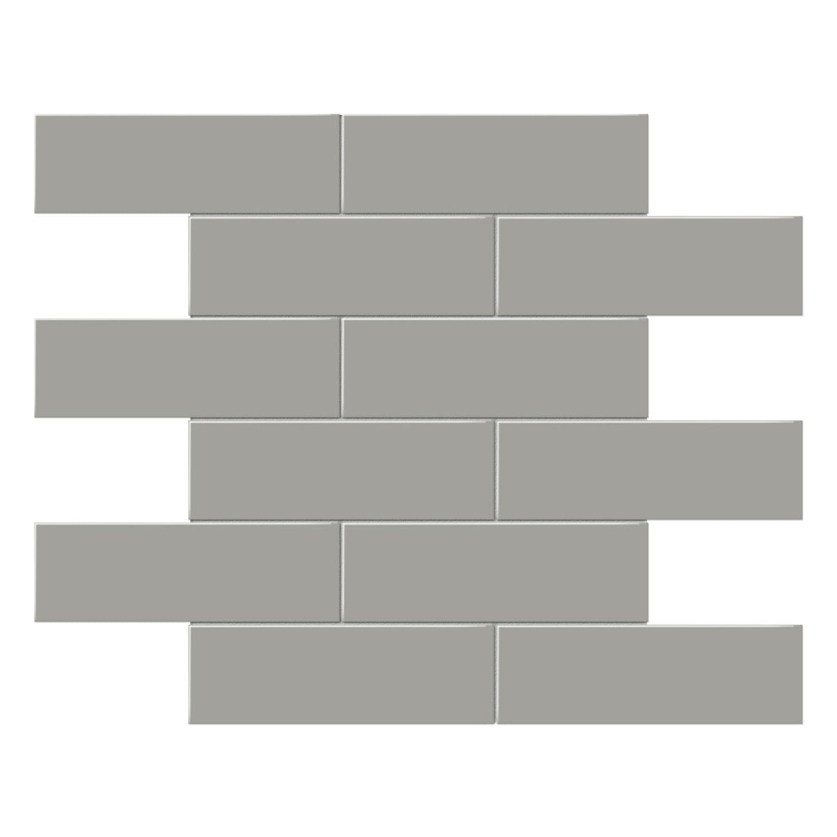 2 X 6 In Brick Soho Cement Chic Matte Glazed Porcelain Mosaic - BUILDMYPLACE