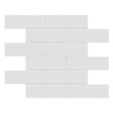 2 X 6 In Brick Soho Gallery Grey Glossy Glazed Porcelain Mosaic - BUILDMYPLACE