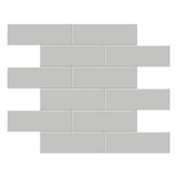 2 X 6 In Brick Soho Loft Grey Glossy Glazed Porcelain Mosaic - 9.47 sf per case - BUILDMYPLACE