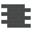 2 X 6 In Brick Soho Retro Black Matte Glazed Porcelain Mosaic - BUILDMYPLACE