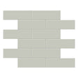 2 X 6 In Brick Soho Soft Sage Glossy Glazed Porcelain Mosaic - BUILDMYPLACE