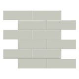 2 X 6 In Brick Soho Soft Sage Glossy Glazed Porcelain Mosaic - BUILDMYPLACE