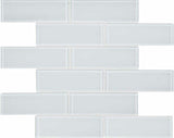 2 x 6 in Element Ice Brick Glossy Glass Mosaic - BUILDMYPLACE