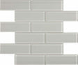 2 x 6 in Element Mist Brick Glossy Glass Mosaic - BUILDMYPLACE