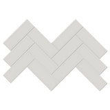 2 X 6 In Herringbone Soho Halo Grey Glossy Glazed Porcelain Mosaic - BUILDMYPLACE