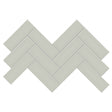 2 X 6 In Herringbone Soho Soft Sage Glossy Glazed Porcelain Mosaic - BUILDMYPLACE