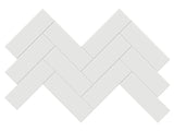 2 X 6 In Herringbone Soho Vintage Grey Matte Glazed Porcelain Mosaic - BUILDMYPLACE