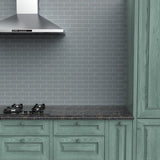 2 x 6 in. Soho Cloud Blue Matte Glazed Porcelain Brick Mosaic - BUILDMYPLACE