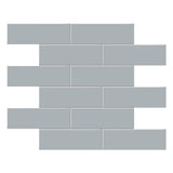 2 x 6 in. Soho Cloud Blue Matte Glazed Porcelain Brick Mosaic - BUILDMYPLACE