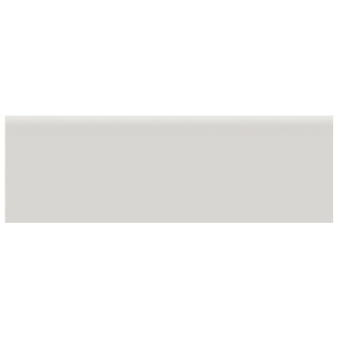 2 x 6 in Soho Halo Grey Glossy Glazed Ceramic Bullnose