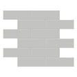 2 x 6 in. Soho Loft Grey Matte Glazed Porcelain Wall Brick Mosaic - BUILDMYPLACE