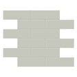 2 x 6 in. Soho Soft Sage Brick Matte Glazed Porcelain Mosaic - BUILDMYPLACE