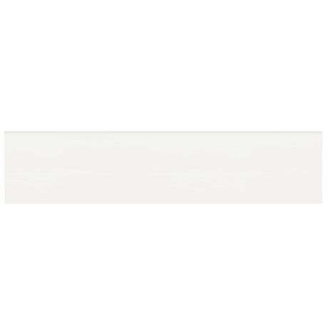 2 x 8 in. Soho Canvas White Glossy Glazed Ceramic Bullnose Trim - BUILDMYPLACE