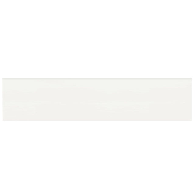 2 x 8 in. Soho Canvas White Glossy Glazed Ceramic Bullnose Trim - BUILDMYPLACE