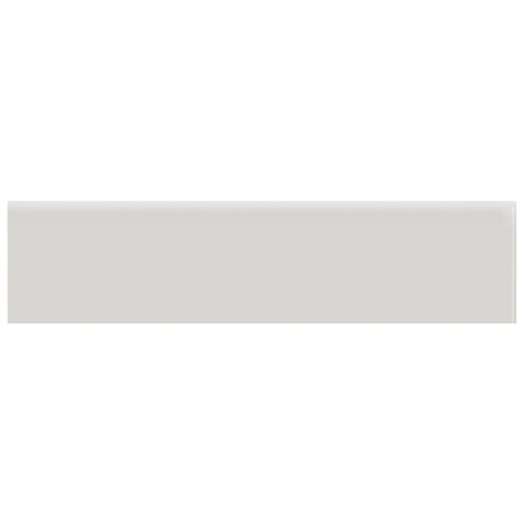 2 x 8 in. Soho Halo Grey Glossy Glazed Ceramic Bullnose Trim