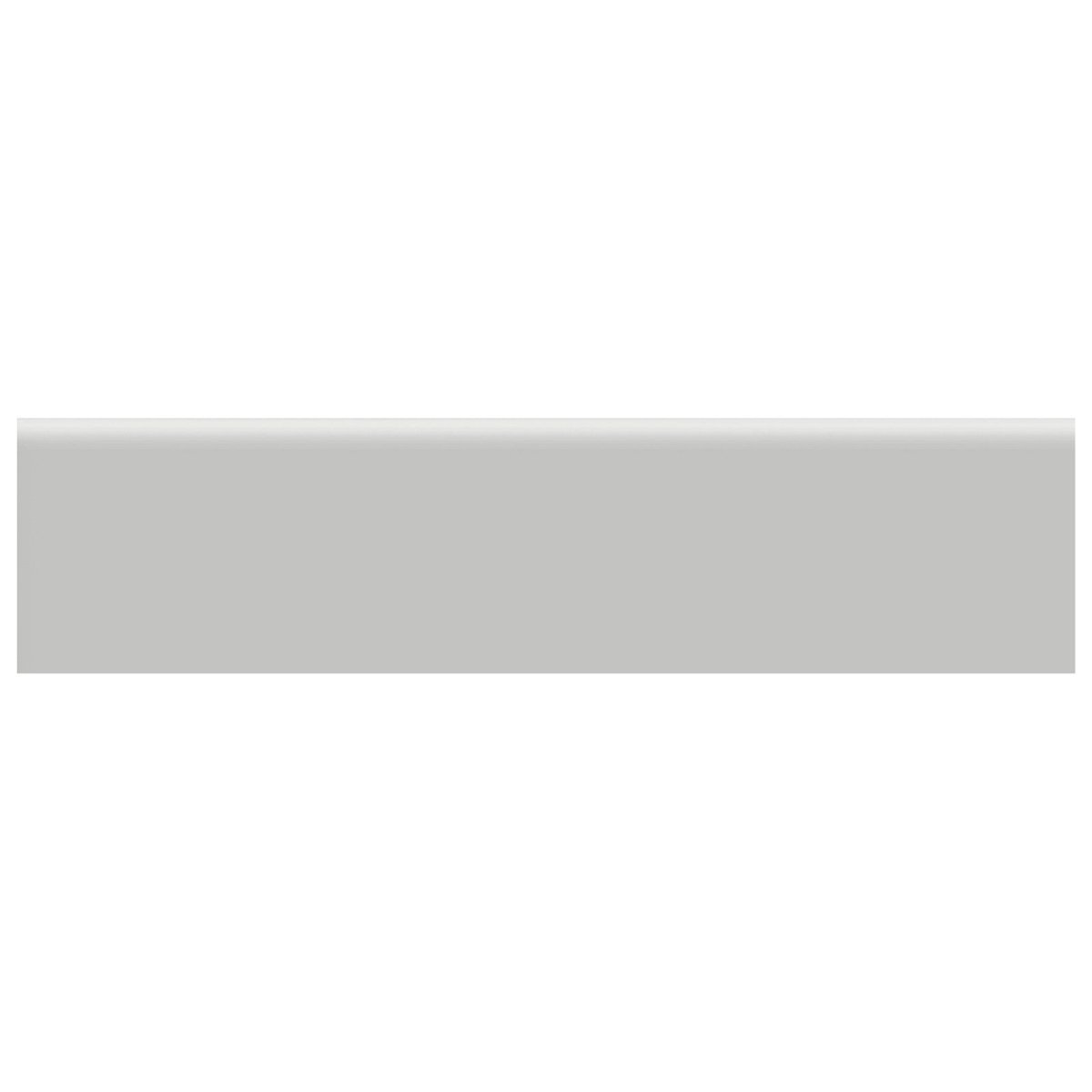 2 x 8 in. Soho Loft Grey Glossy Glazed Ceramic Bullnose Trim - BUILDMYPLACE