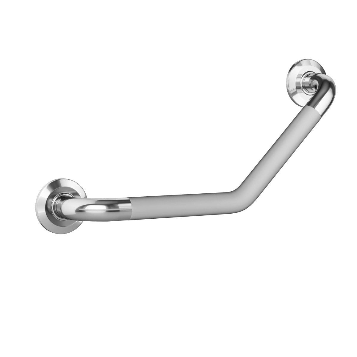 20 In. Ergo Angle Bar with Optional Toilet Paper Holder, ADA Compliant Steel Grab Bar - BUILDMYPLACE