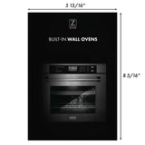 ZLINE 30" Autograph Edition Kitchen Package with Stainless Steel Dual Fuel Range and Range Hood with Matte Black Accents (2AKP-RARH30-MB)