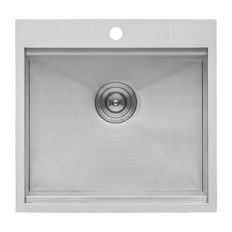 21 x 20 inch RV Workstation Drop - in Topmount Bar Prep Kitchen Sink 16 Gauge Stainless Steel - BUILDMYPLACE