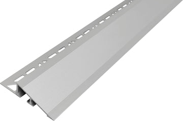 DURATRANS Transition Trim 2 33/64 in. Silver Anodized Brushed Aluminum Metal Tile Edge Trim