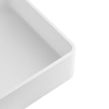 21.25" White Rectangular Vessel Bathroom Sink - BUILDMYPLACE