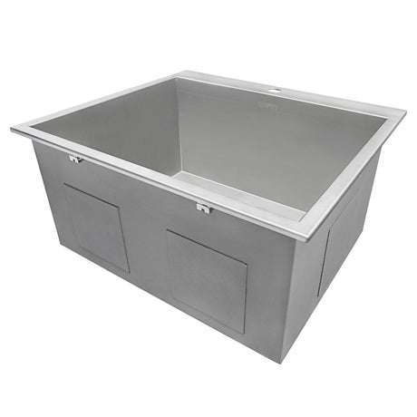 22 Inch Topmount Laundry Deep Utility Sink 16 Gauge Stainless Steel - BUILDMYPLACE