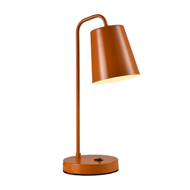 22" Metal Task Lamp, E26 1 x 60W (Bulb Not Included), Material Iron, Finish/color - Orange - BUILDMYPLACE