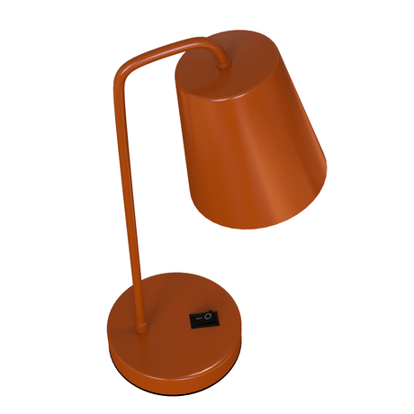 22" Metal Task Lamp, E26 1 x 60W (Bulb Not Included), Material Iron, Finish/color - Orange - BUILDMYPLACE