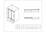 Shower Door - 48" x 80" Bright Chrome