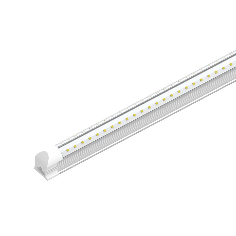 22W Integrated LED Tube Light - 4ft V Shape - 6500k Clear Cover - Works without T8 Ballast - BUILDMYPLACE