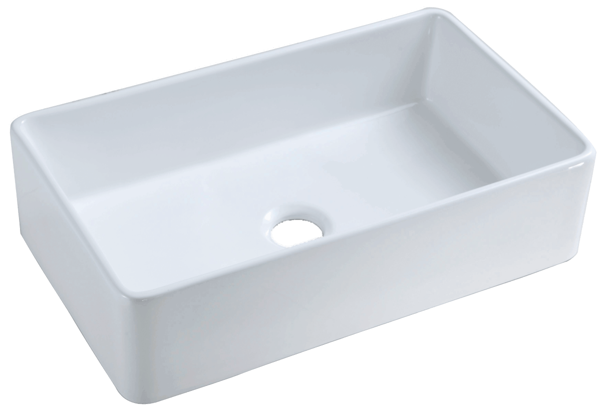 23 Inch White Single Bowl Porcelain Apron Front Kitchen Sink - BUILDMYPLACE