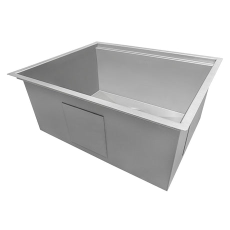 23" Workstation Ledge Bar Prep Kitchen Sink Undermount 16 Gauge Stainless Steel Single Bowl - BUILDMYPLACE