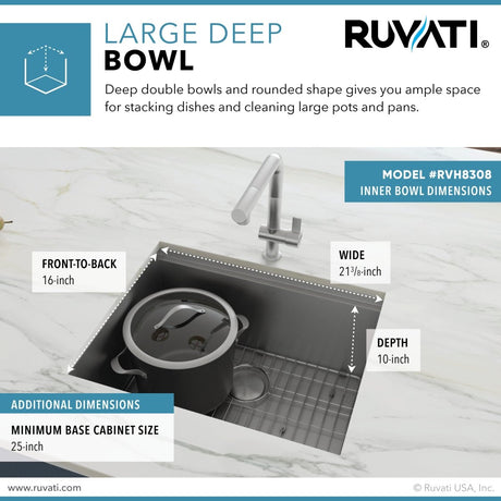 23" Workstation Ledge Bar Prep Kitchen Sink Undermount 16 Gauge Stainless Steel Single Bowl - BUILDMYPLACE